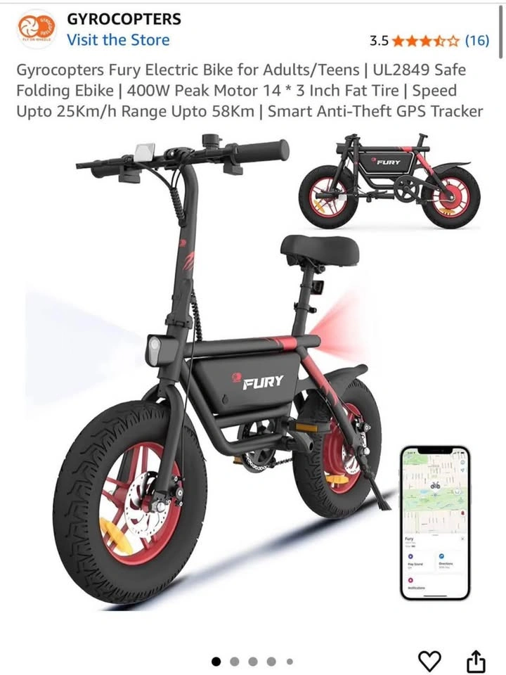 Gyrocopter Fury Electric Bike - photo 4