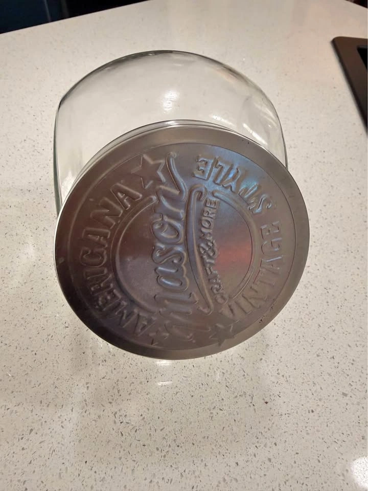 3 Glass Storage Containers with Metal Lids