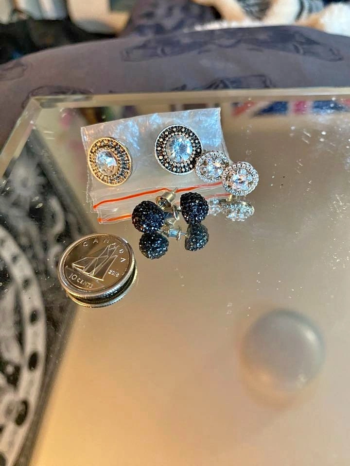 3 Pairs Classy Stud Earrings