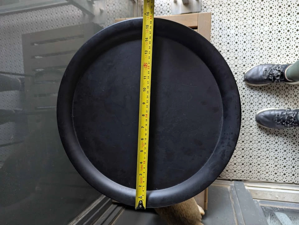 Black Metal Tray Side Table - photo 3