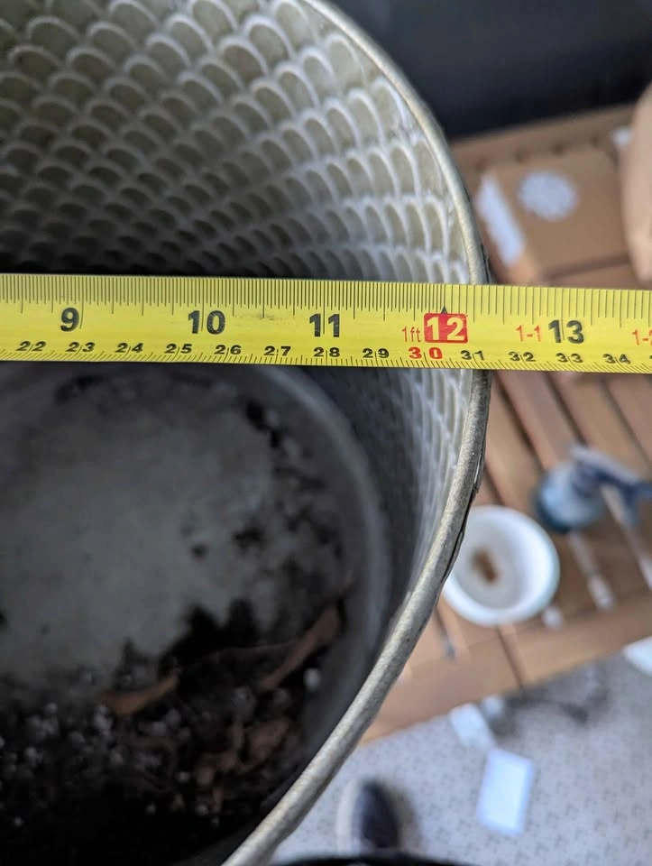 Scalloped Metal Planter with Tripod Stand - photo 5
