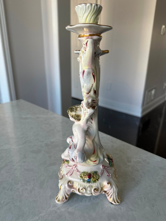 Capodimonte Porcelain Double-Light Candelabra - photo 3