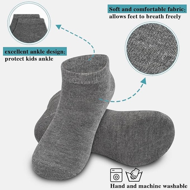 25-Pack Black & Grey Kids' Low Cut Socks - photo 2