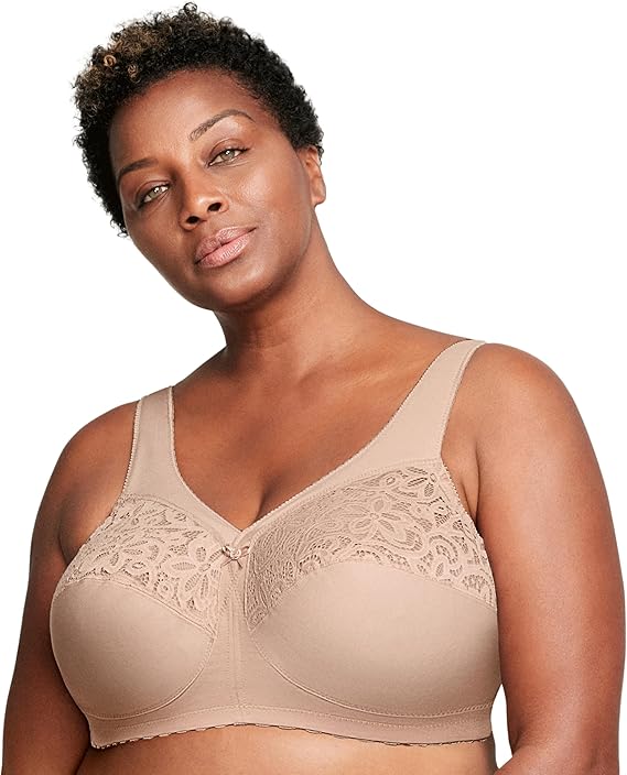 NEW Glamorise 42H Bra Full Figure MagicLift Cotton Wirefree
