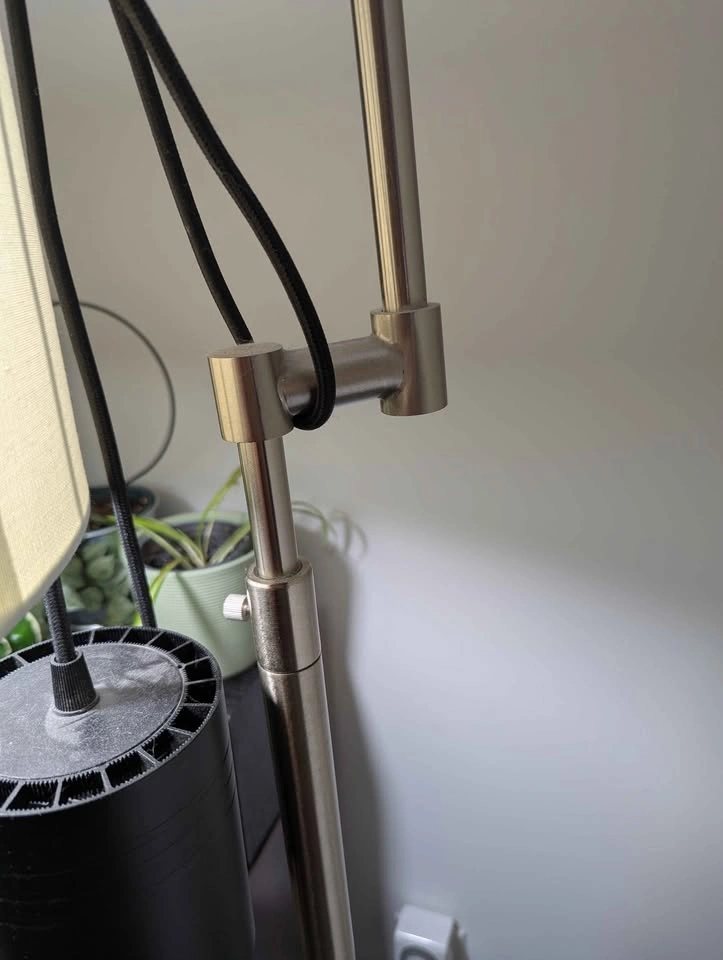 CANVAS Rowan Brushed Nickel Floor Lamp Warm White Shade - photo 5
