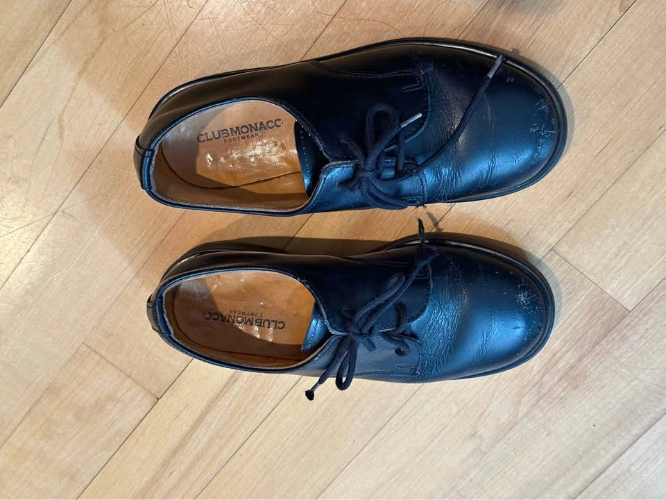 Vintage Club Monaco Black Leather Derbys / Oxfords