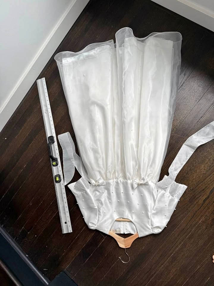 Girl's White Formal Dress (Size 11-12)