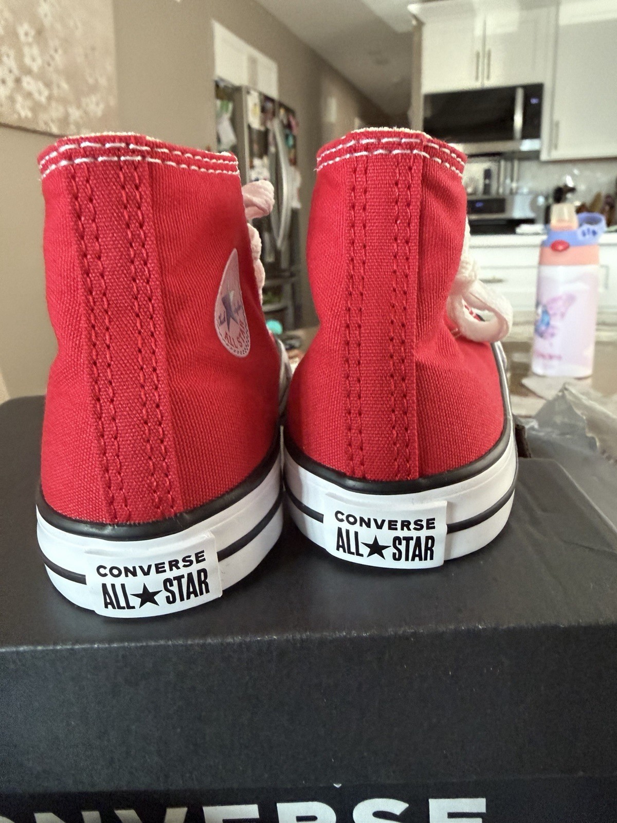 Converse All Star Red High Top Canvas Sneakers Unisex Kids US 8 - photo 3