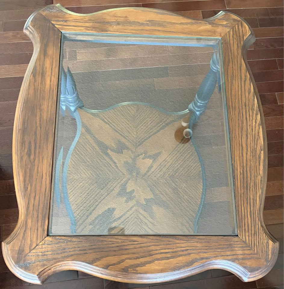 Refinished Solid Wood End Tables / Side Tables – Charcoal & Waln - photo 4