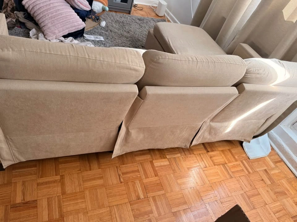 Sofa Couch, C sectional Sofa 77” with Ottoman - photo 2