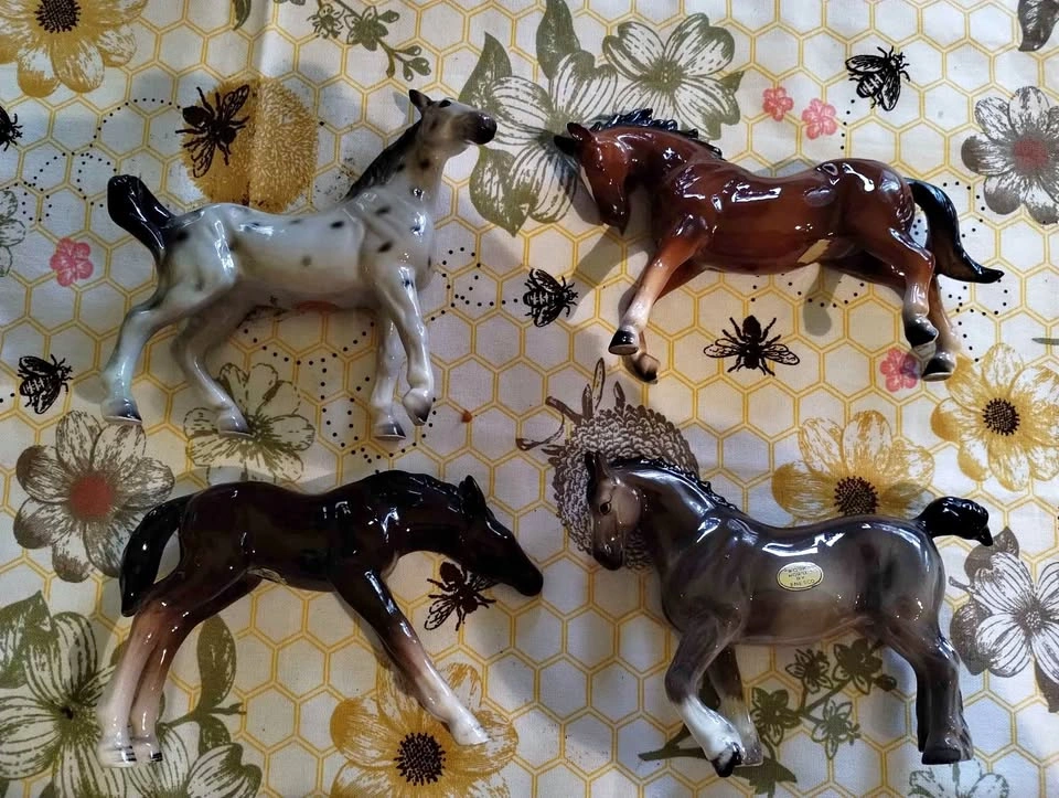 4 Porcelain Horse Figurines