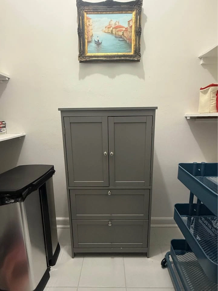 Dove Grey Entryway/Bathroom Storage Cabinet - photo 2