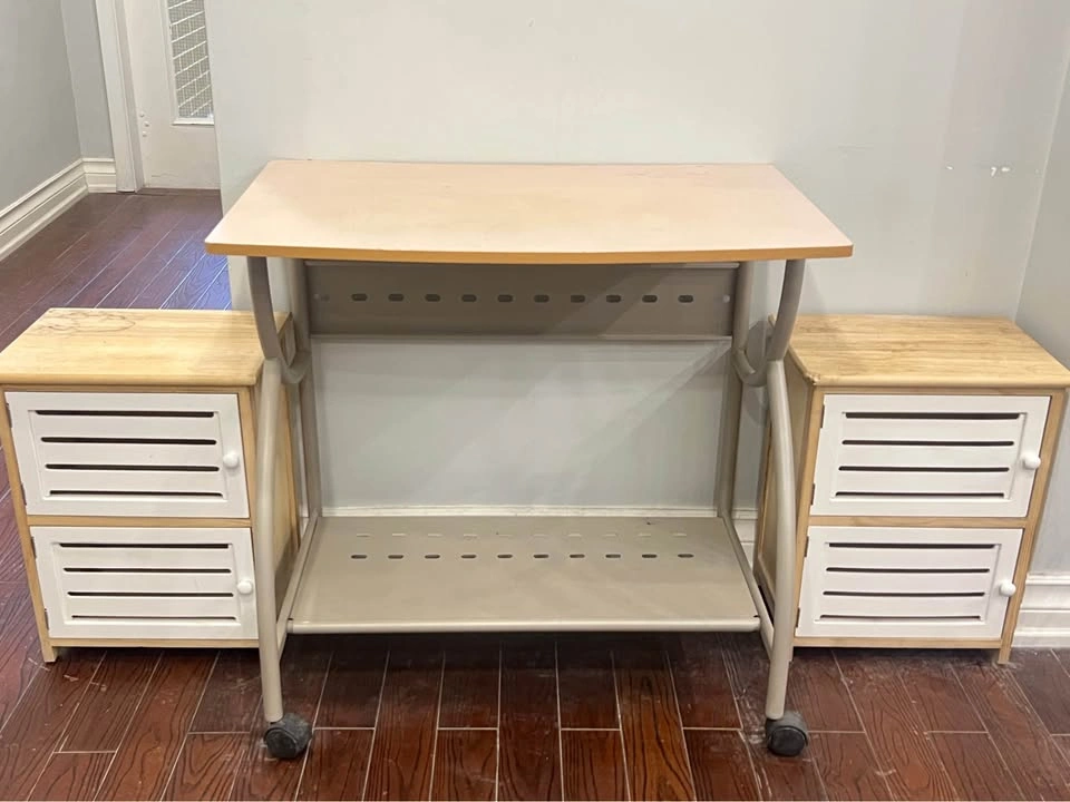 Small Study Desk with Cabinets - photo 2