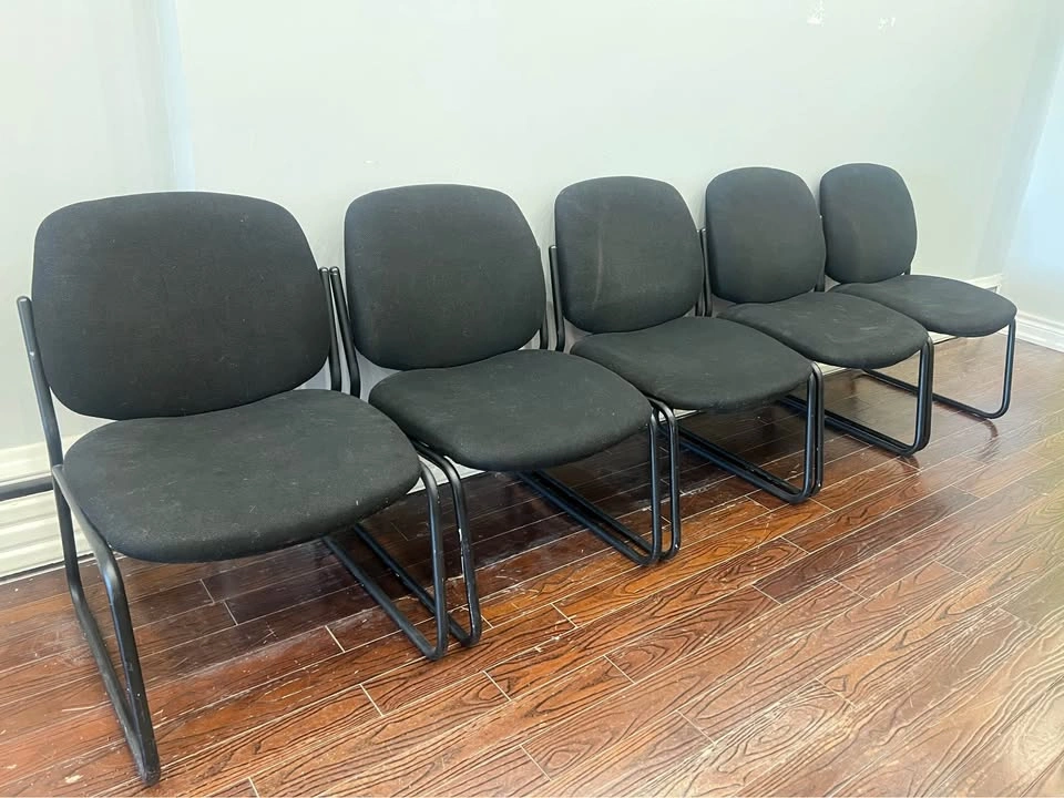 Black Fabric Chairs (Set of 4) - photo 2
