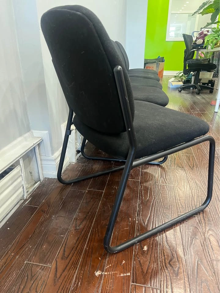 Black Fabric Chairs (Set of 4) - photo 3