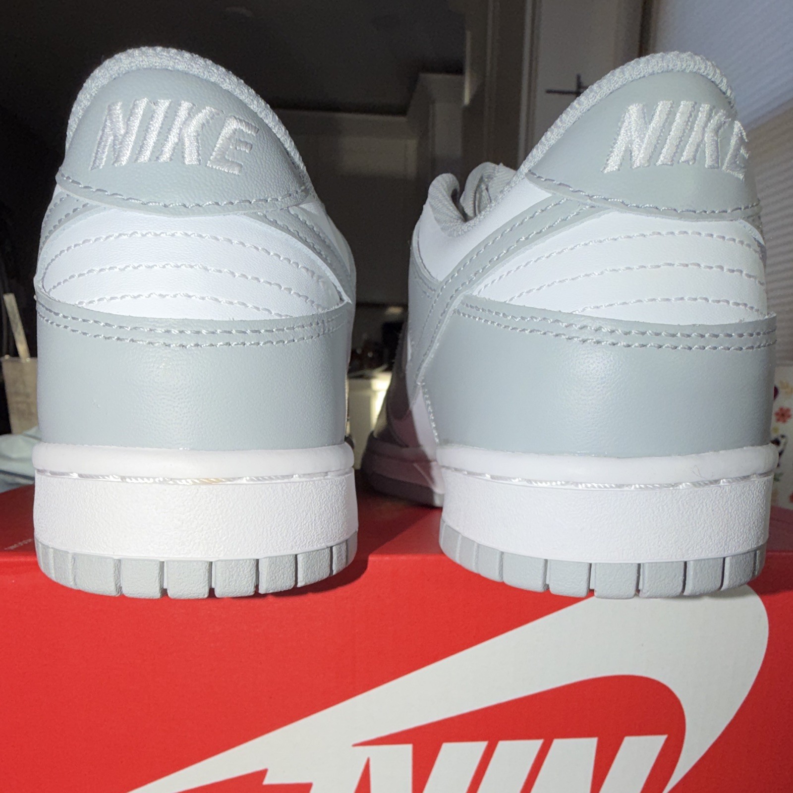 Nike Dunk Low GS White Smoke Grey Sneakers Size 7Y - photo 3