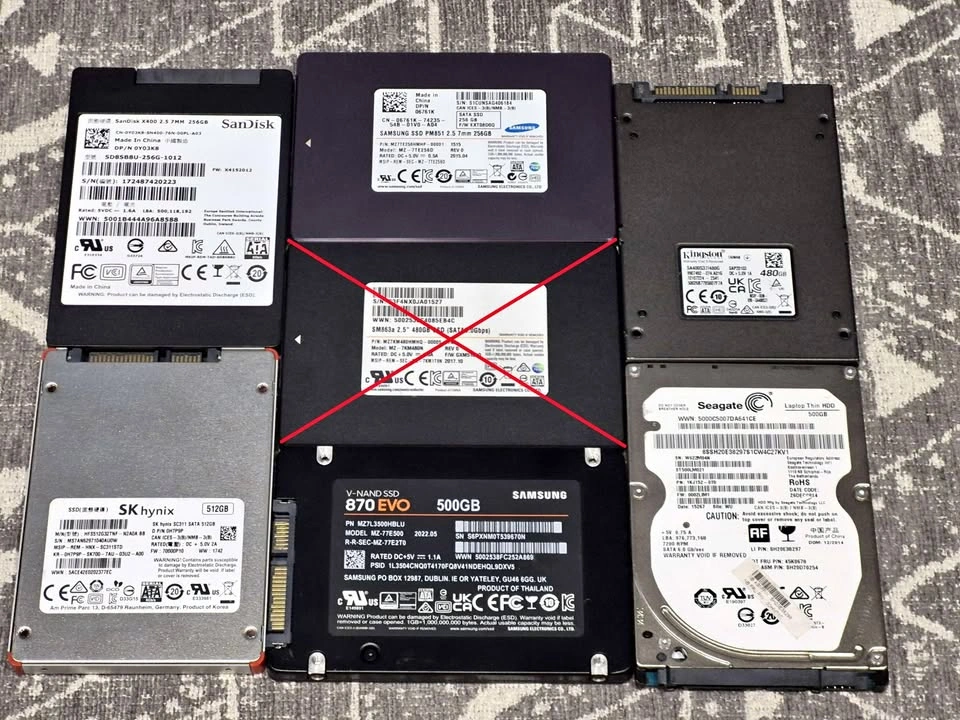 256GB, 480GB, 500GB SSDs - Various Brands