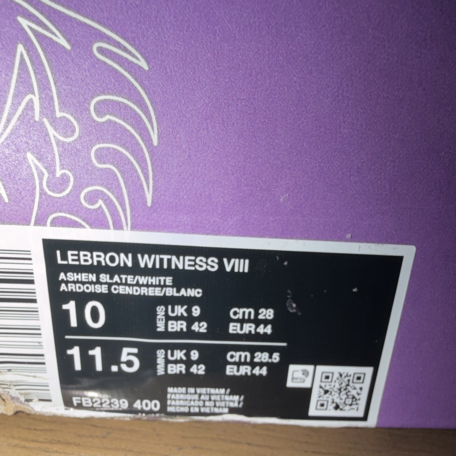 Nike LeBron Witness VIII Mid Top Sneakers - US Men's 10 - photo 2