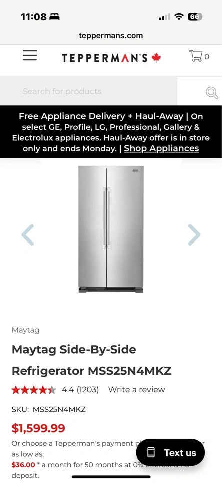 Stainless Steel Maytag® Side-By-Side Refrigerator - photo 2