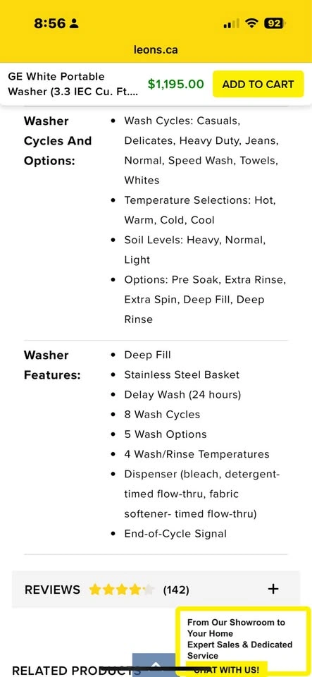 GE 3.3 Cu Ft Portable Washing Machine - photo 4