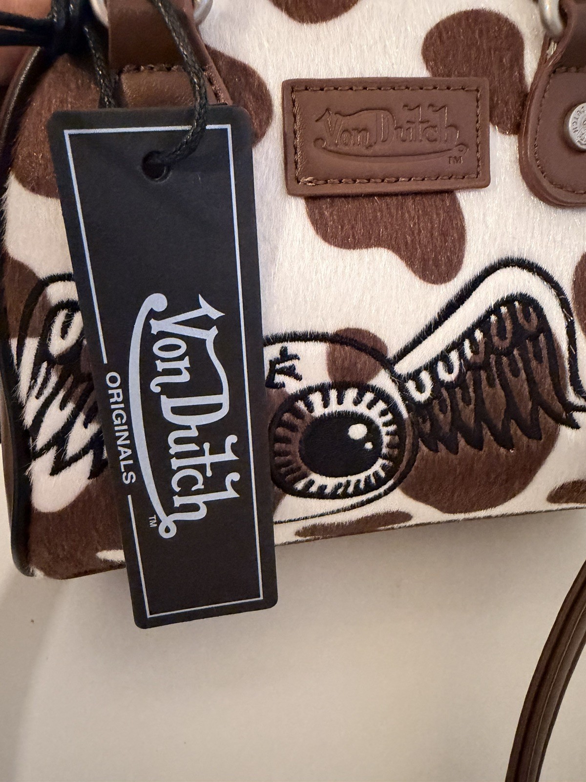 Von Dutch Women's Cow Print Crossbody Bag - photo 4