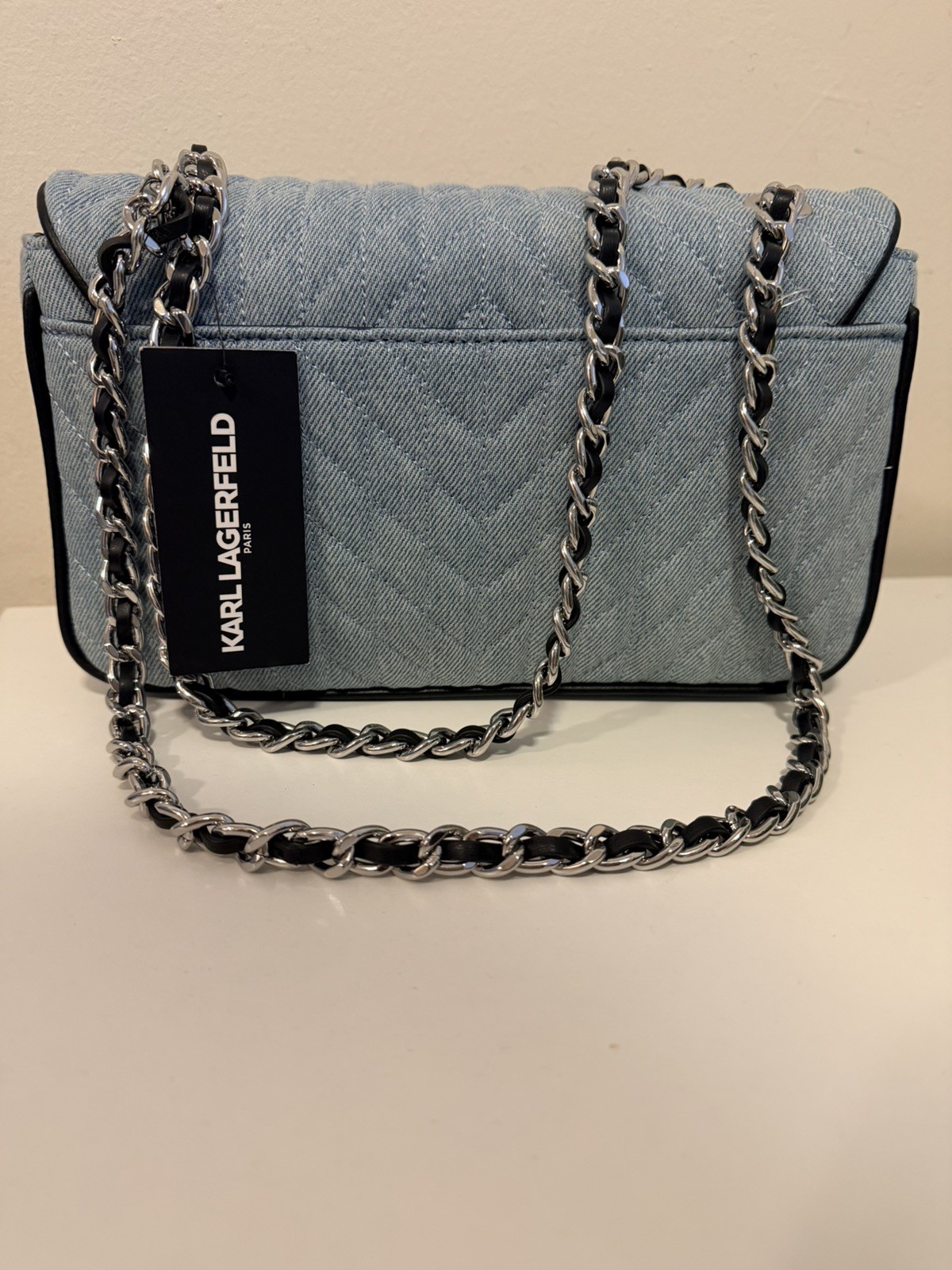 Karl Lagerfeld Paris Agyness Denim Shoulder Bag - NWT - photo 5