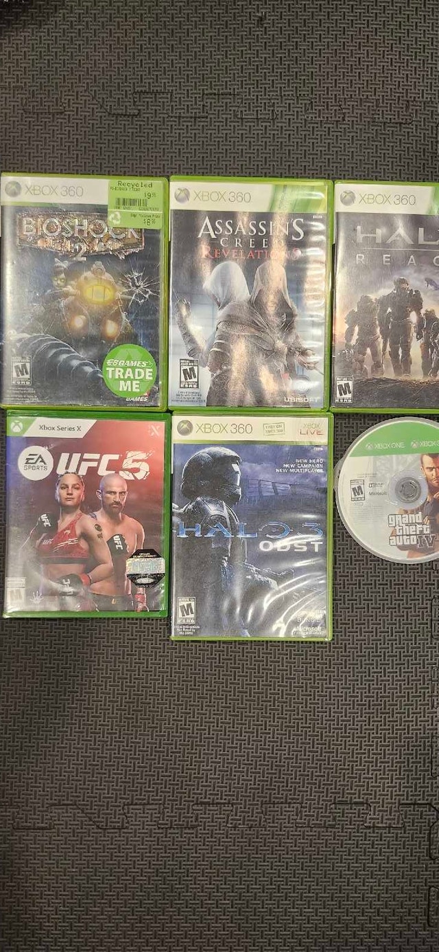 Xbox 360 & Series X/S Games - Bioshock, Halo, GTA IV, UFC 5