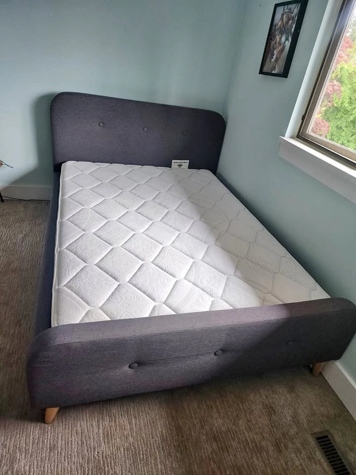 Kingsdown Mattress and Upholstered Platform Bed Frame