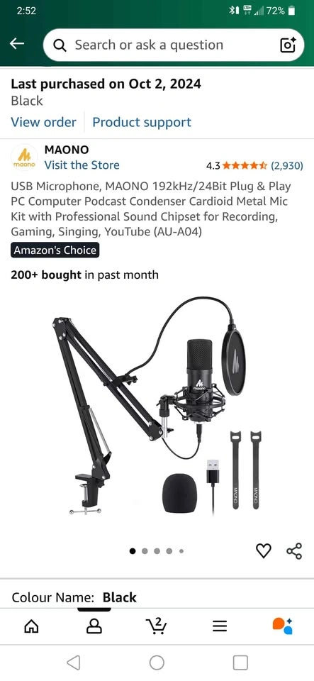 Maona USB Condenser Microphone with Stand - photo 2