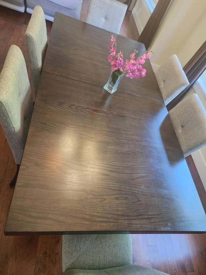 Dark Wood Dining Table with 6 Chairs + Warranty - photo 3