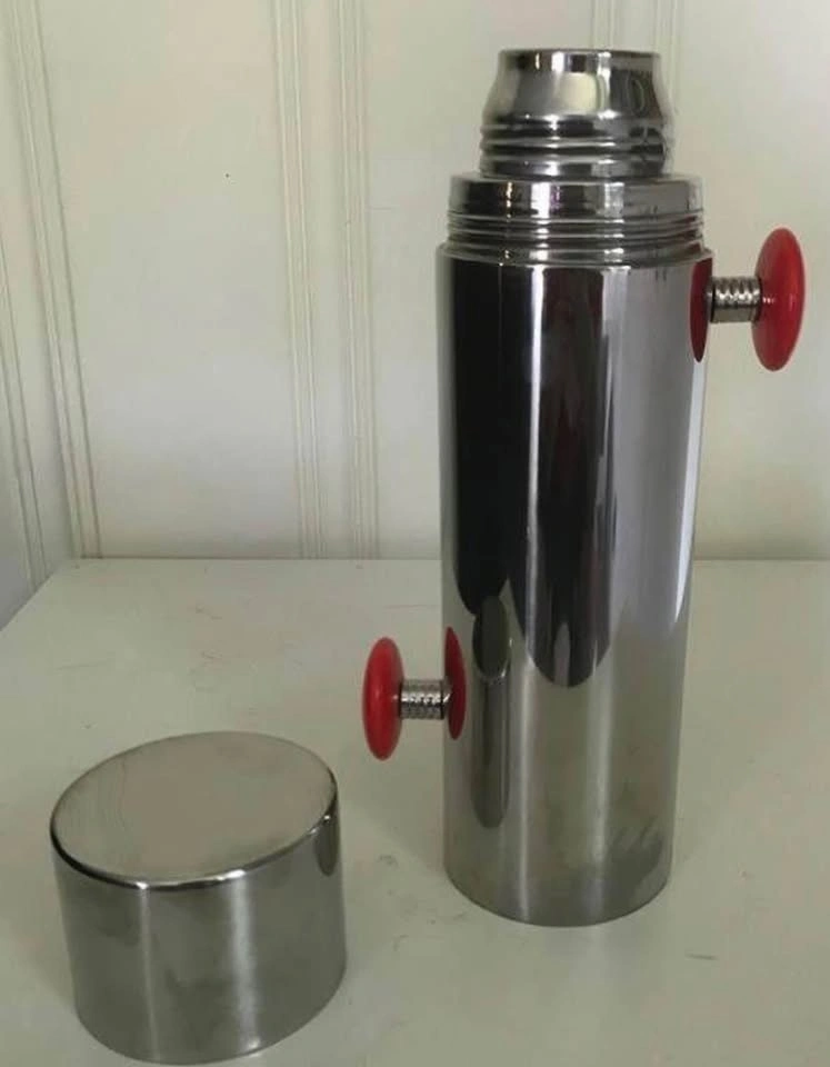 Kromex Vintage Cocktail Shaker Red Bakelite Handles Rare - photo 5