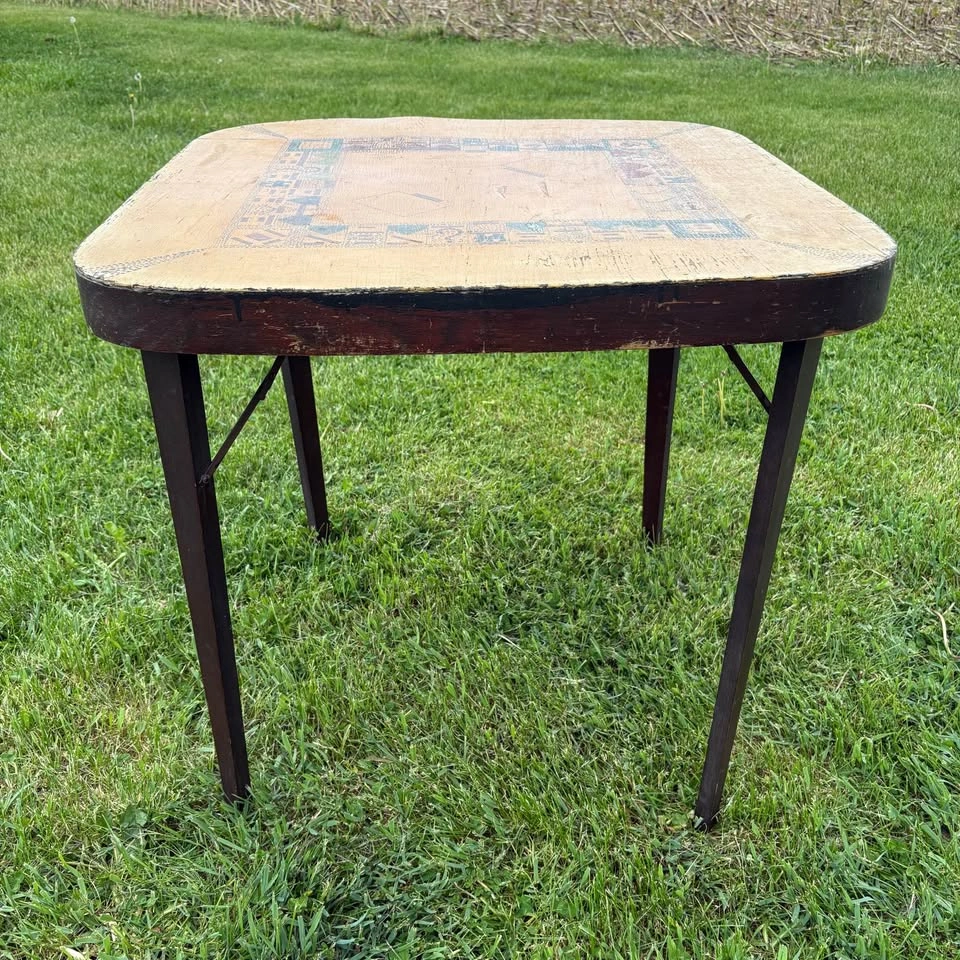 Antique Peerless Wooden Folding Monopoly Table - photo 2