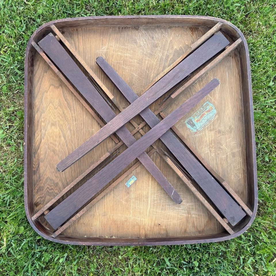 Antique Peerless Wooden Folding Monopoly Table - photo 3
