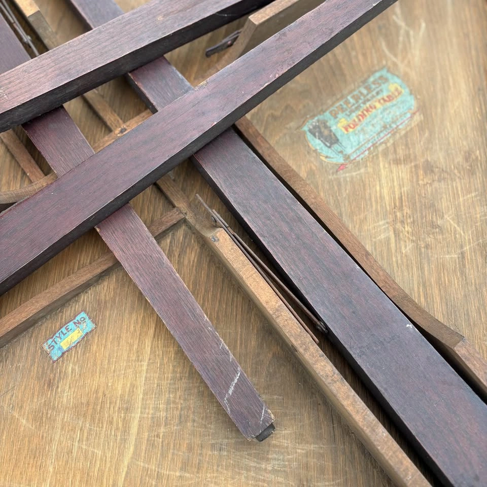 Antique Peerless Wooden Folding Monopoly Table - photo 4