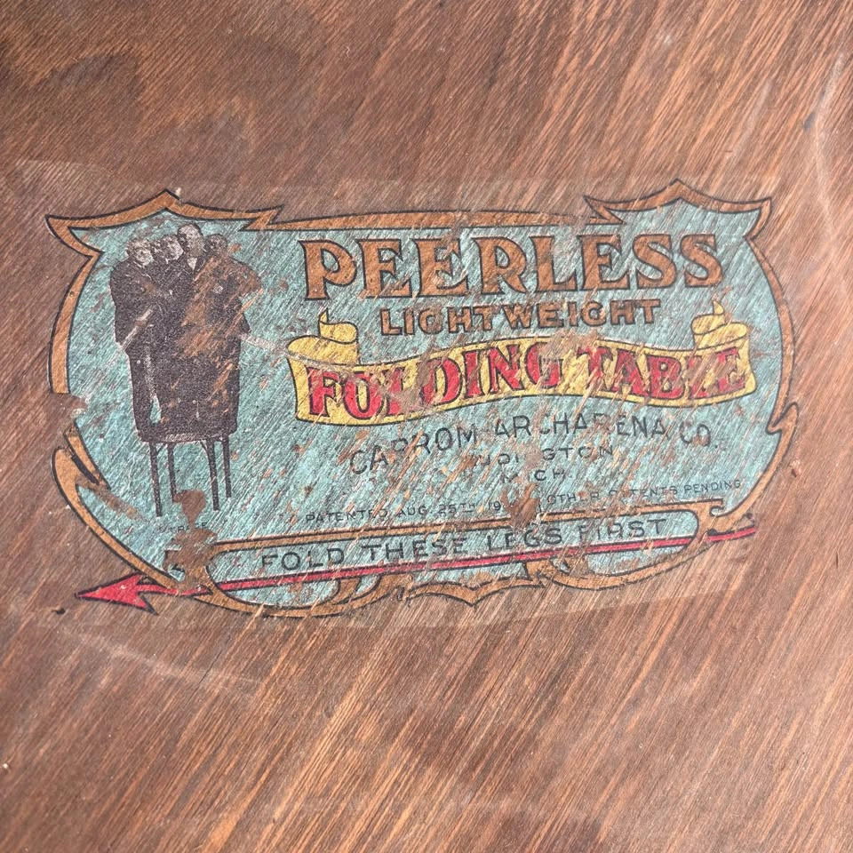 Antique Peerless Wooden Folding Monopoly Table - photo 5