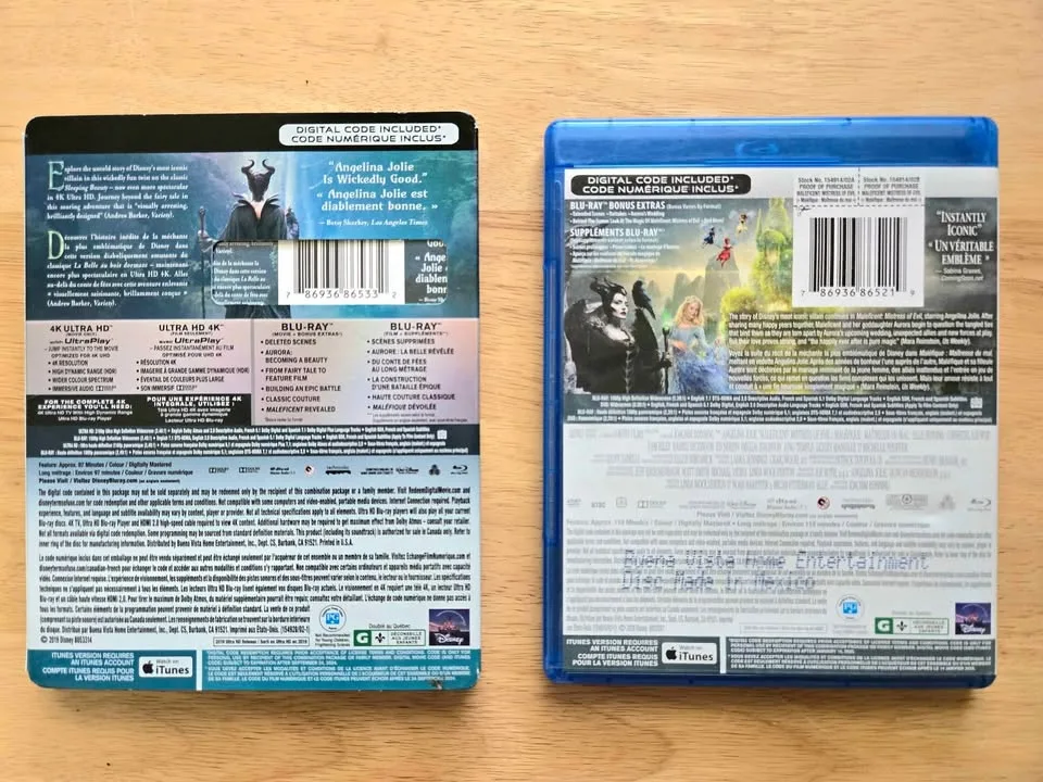 EUC Blu-ray Disney's Maleficent Sequel Set Both movies for $15 image indicator(2)