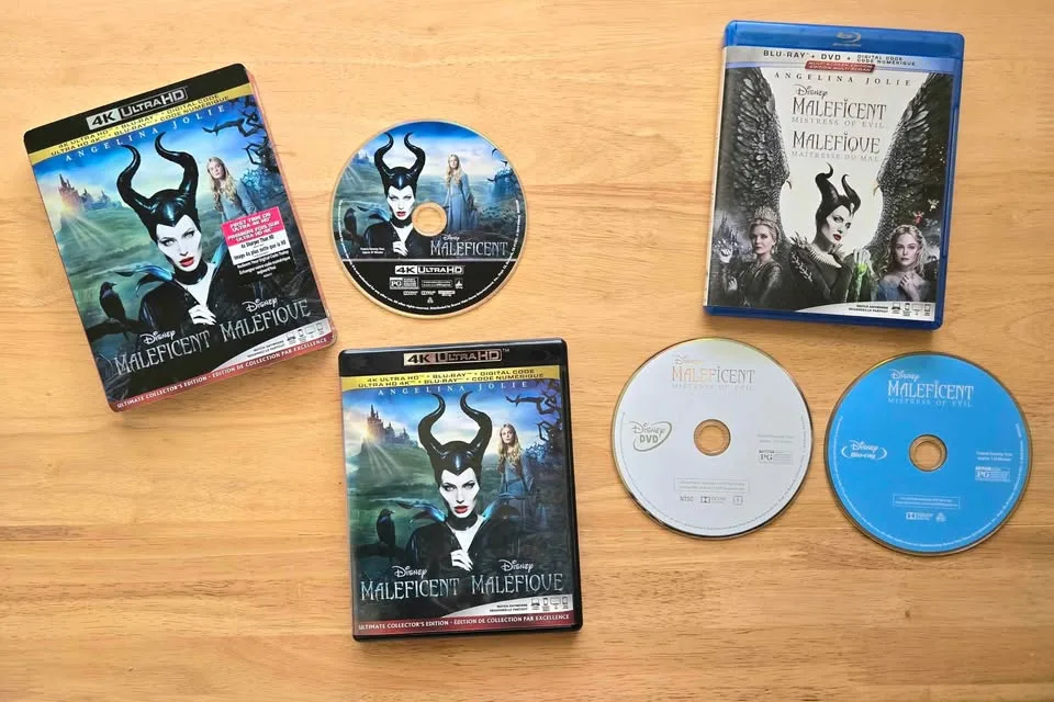 EUC Blu-ray Disney's Maleficent Sequel Set Both movies for $15 image indicator(3)