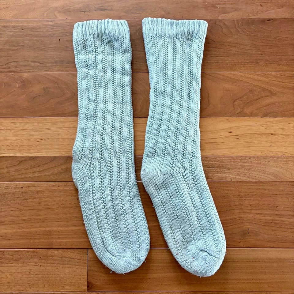 Turquoise Blue "Indigo" Brand Reading Socks