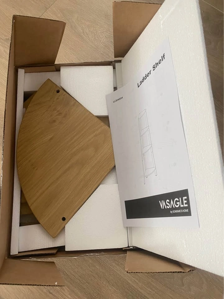 4 tier white corner shelf - new, still in box - photo 3