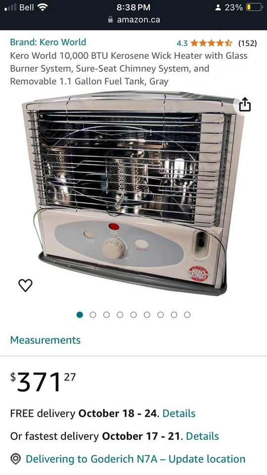 Kero World 10000 BTU Kerosene Wick Heater - photo 3