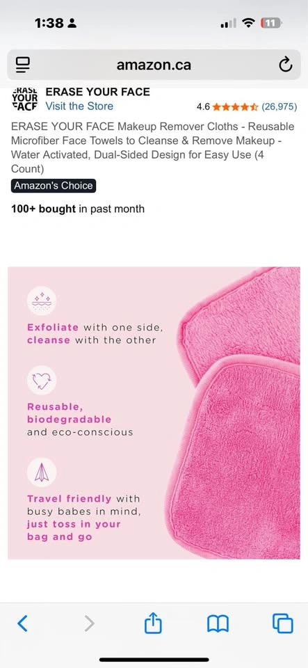 Five Erase Your Face Makeup Remover Cloths - photo 5