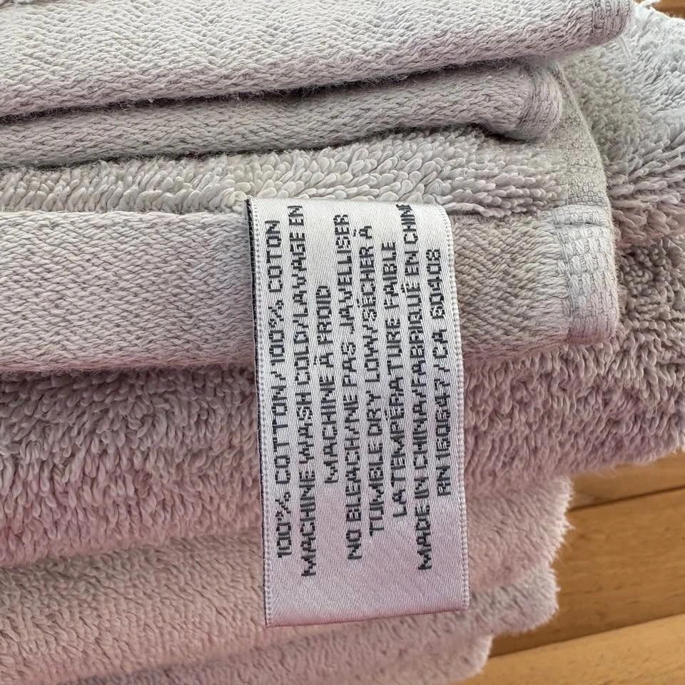 Set Of Six Gray Truly Lou Bath Towels - photo 3