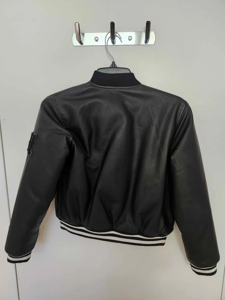 GUESS Kids Faux Leather Bomber Jacket - Size 12 - photo 5