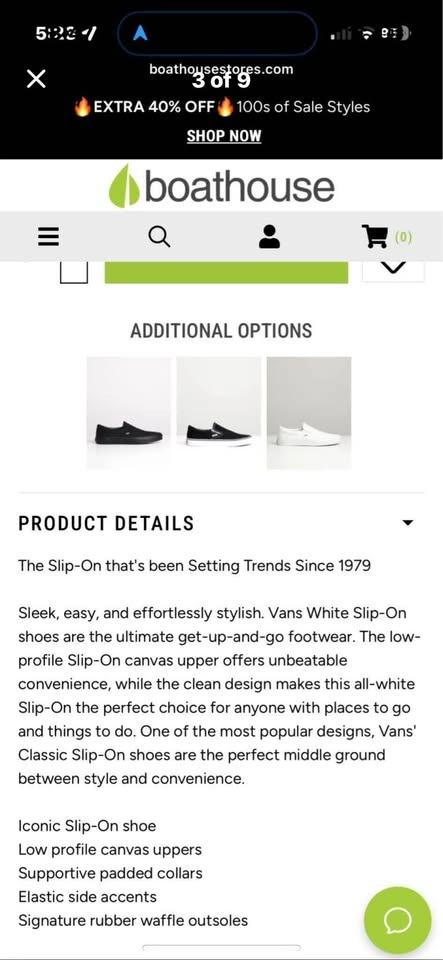 Mens Vans Classic Slip On Canvas Shoes - Size 11.5 - photo 3