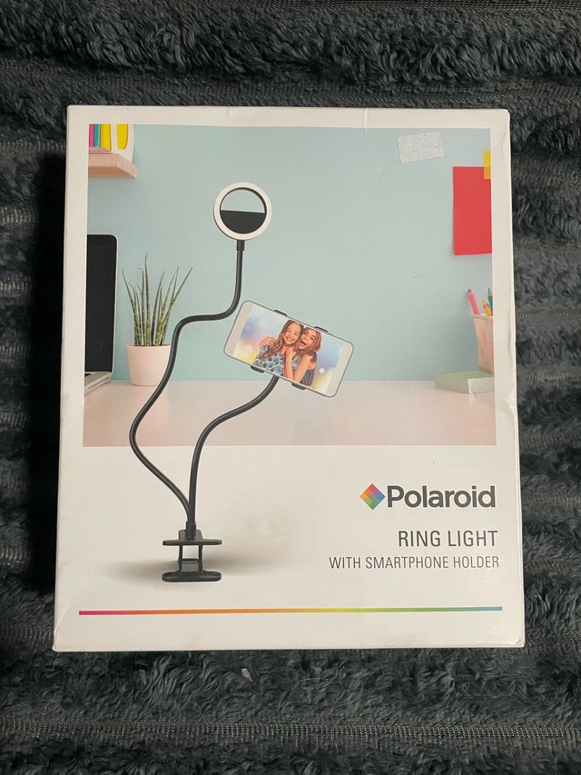 BNIB: Polaroid Ring Light w Phone Holder