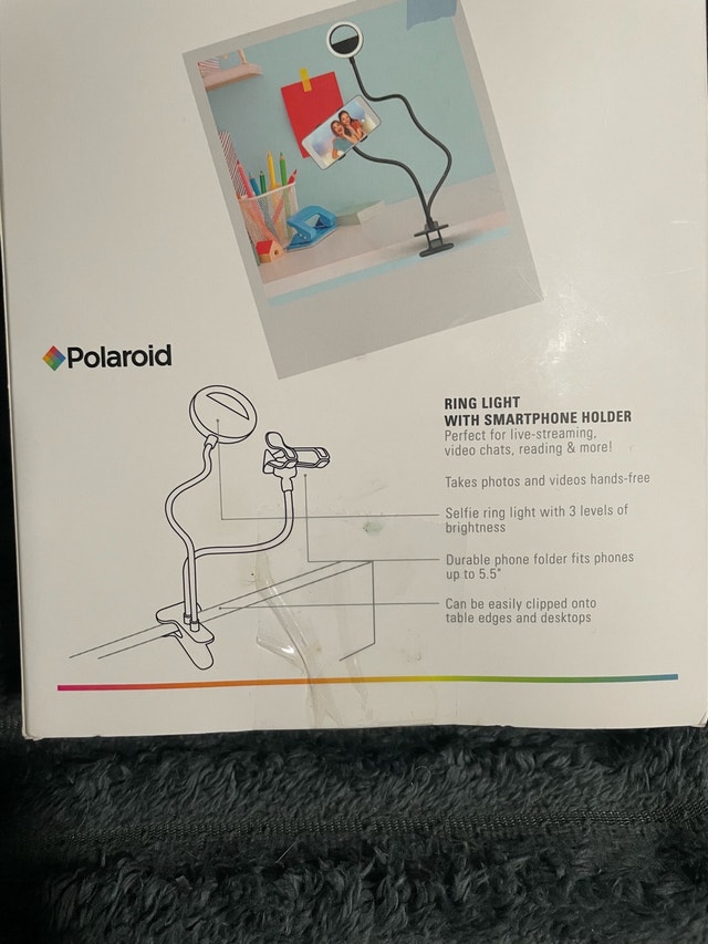 BNIB: Polaroid Ring Light w Phone Holder - photo 3