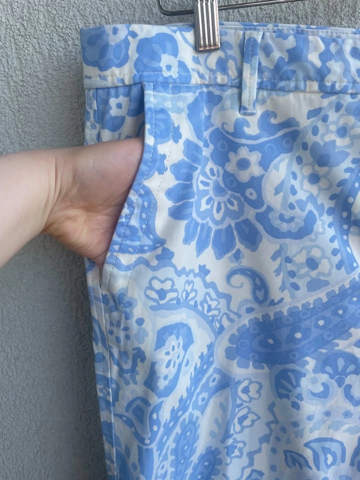 Size 14 Talbots Relaxed Chino Paisley Print Pants - photo 2
