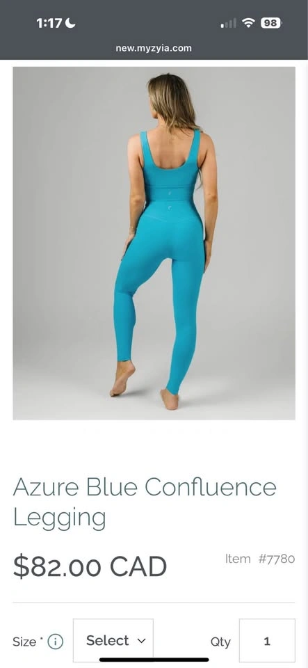 Zyia Azure Blue Confluence Legging - photo 4