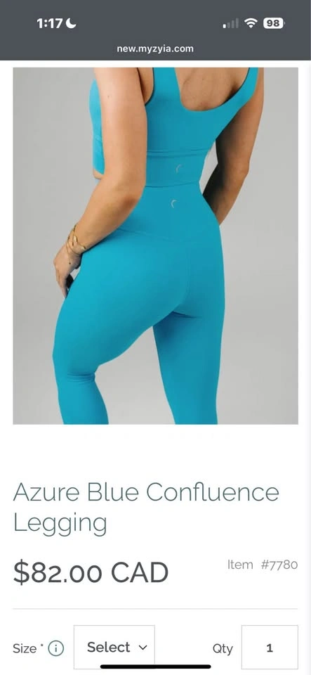 Zyia Azure Blue Confluence Legging - photo 5