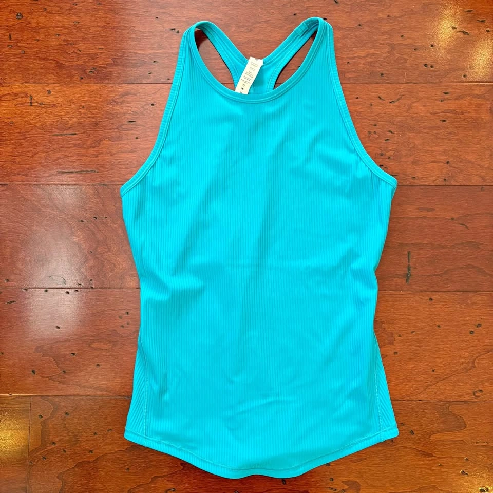 Lululemon Base Pace Tank - Ribbed Turquoise Tide Size 2